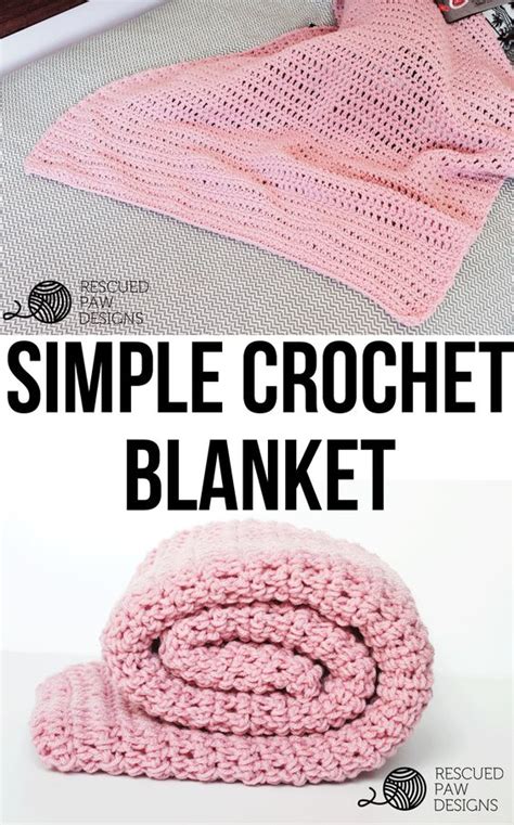 Cool Creativities: Simple Crochet Blanket Pattern From Rescued Paw Designs