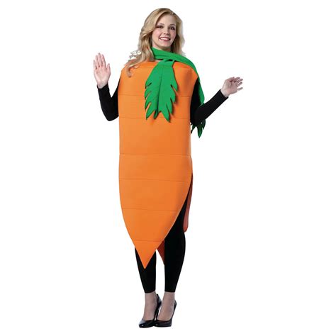 Adult Carrot Costume One Size Fits Most, Adult Unisex, Orange | Food ...