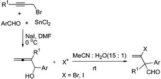 Efficient two-step synthesis of 3-halo-3-enals or 2-halo-2-alkenyl ketones from propargylic ...