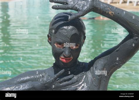 Spa Mud bath Stock Photo - Alamy