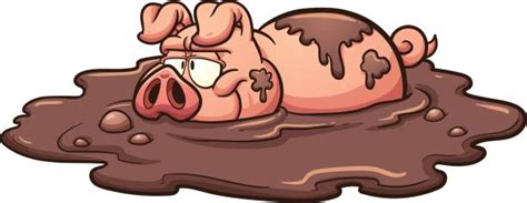 Cartoon Pig In The Mud Illustrations, Royalty-Free Vector Graphics & Clip Art - iStock