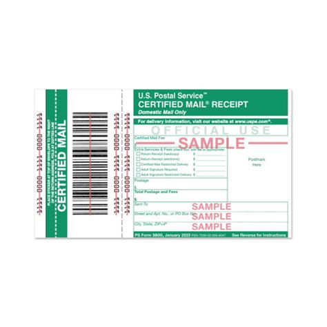 Certified Mail® Receipt Forms | USPS.com