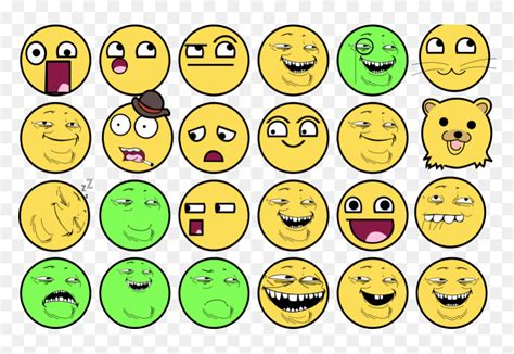 Troll Face Color - Yellow Smiley Troll Face, HD Png Download - vhv