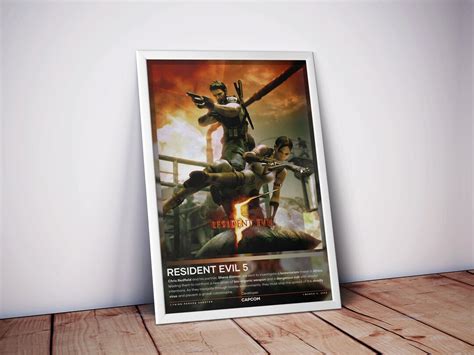 Resident Evil 5 Poster, Gaming Posters, 4 Colors, Video Game Posters, High-quality Poster Print ...