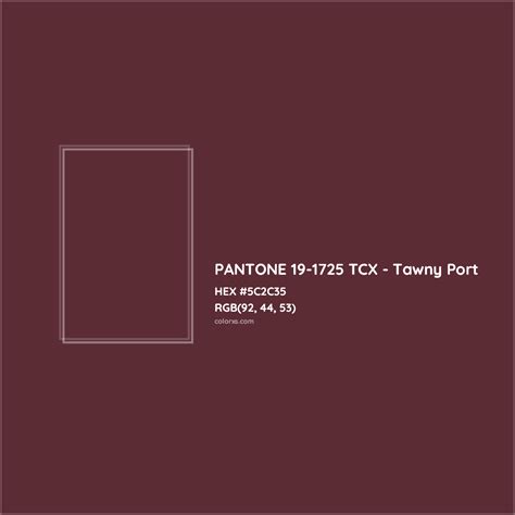 About PANTONE 19-1725 TCX - Tawny Port Color - Color codes, similar ...