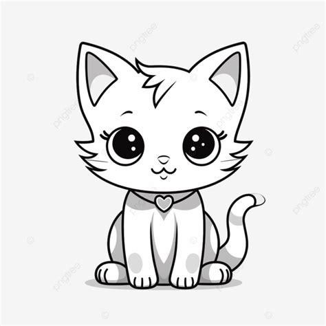 Dessin De Chat Animé Griffonnage Kawaii Anime Coloriage Mignons Illustration Clipart Personnage ...