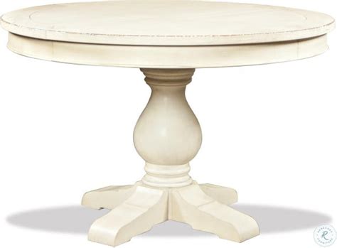 White Round Pedestal Coffee Table - img-solo