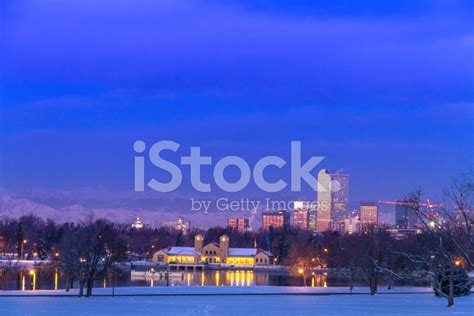 Denver Colorado Skyline In Snow Feb 2013 Stock Photo | Royalty-Free | FreeImages