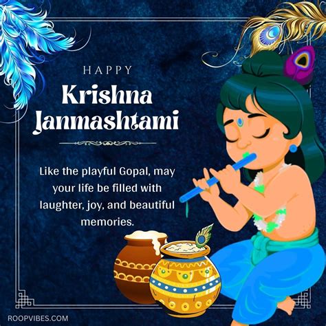 80+ Happy Krishna Janmashtami Wishes, Images, Quotes and Greetings | RoopVibes