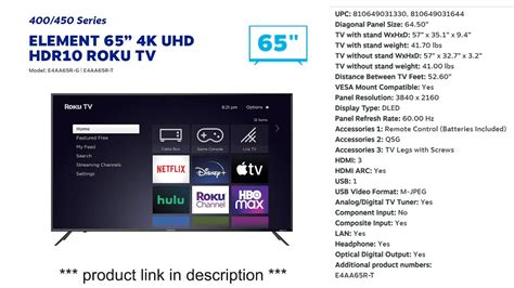 Unbox & Setup: 65″ 4K UHD HDR10 Element Roku TV (E4AA65R / E4AA65R-G ...