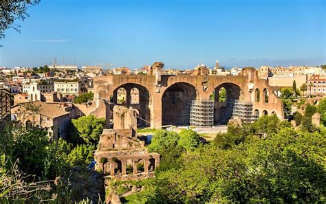 Premium Photo | Basilica of maxentius and constantine, ruins in the roman forum in rome