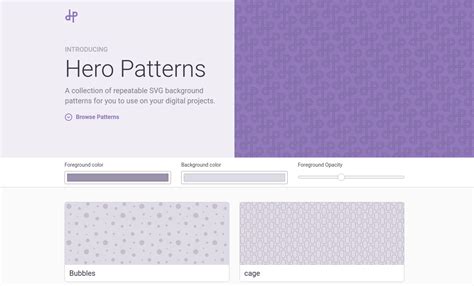 Hero Patterns - Freebies - Fribly