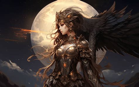 The Lady Of The Phoenix In Front Of The Moon by SoftWMaster on DeviantArt