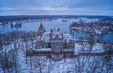 Winter At Boldt Castle - Johnny Truesdell - 1000 Islands River Artist