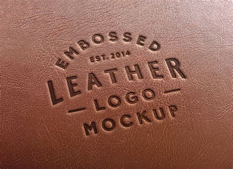 Leather Stamping Logo MockUp #2 | GraphicBurger