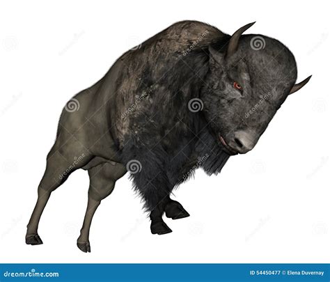 Bison Charging - 3D Render Stock Illustration - Image: 54450477