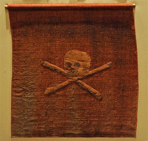 1 of 2 Jolly Roger pirate flags in existence. The red background meant ...