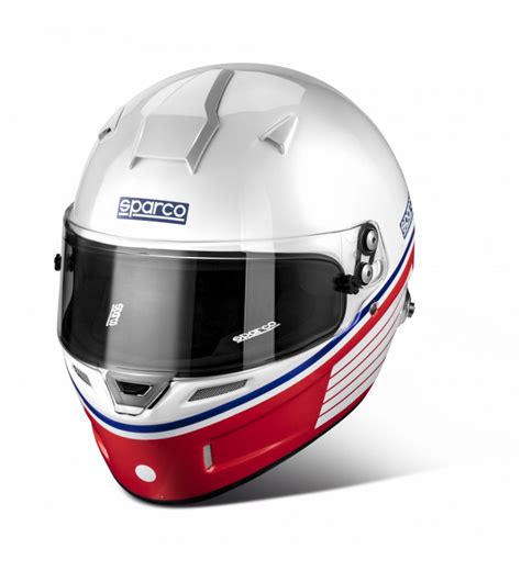 FIA Sparco Air Pro RF-5W Martini Racing, Racing Helmet, Logo Design Color White and red