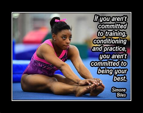 Simone Biles Inspirational Gymnastics Quote Poster #6 Champion Gymnast Wall Art Gift "Are You ...