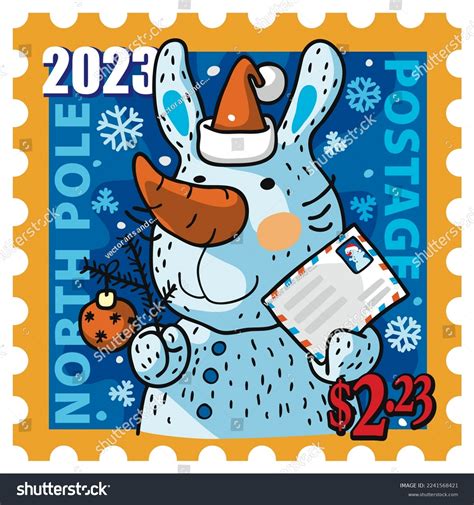 Happy New 2023 Year Postage Stamp Stock Illustration 2241568421 | Shutterstock