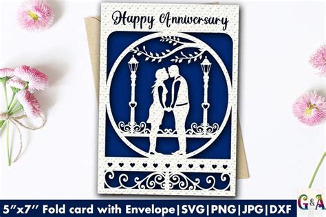 Happy anniversary card svg file for cricut