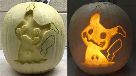 Carving a Pokemon Mimikyu Pumpkin - YouTube