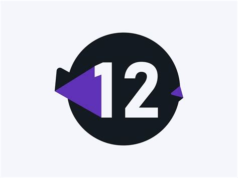 12 Number logo icon design vector image. Number logo icon design vector ...