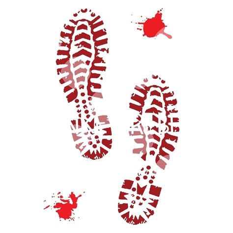 SCARY BLOODY DECAL Vinyl Footprints Stickers Bloody Foot - Etsy