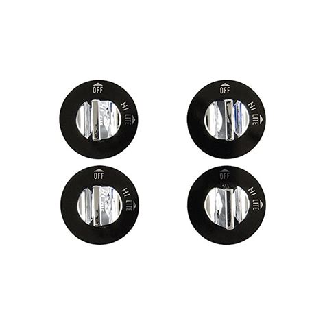 Magic Chef BT16JA-4 Range Burner Knob Kit (Black/Stainless)