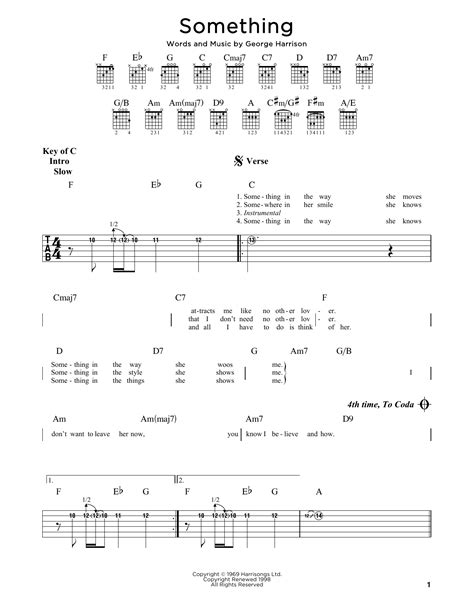 Something by The Beatles - Guitar Rhythm Tab - Guitar Instructor