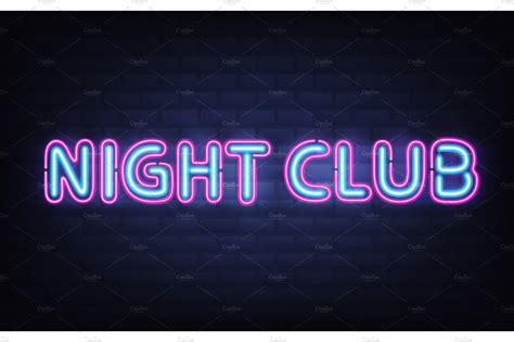 Night club neon lettering on brick | Textures ~ Creative Market