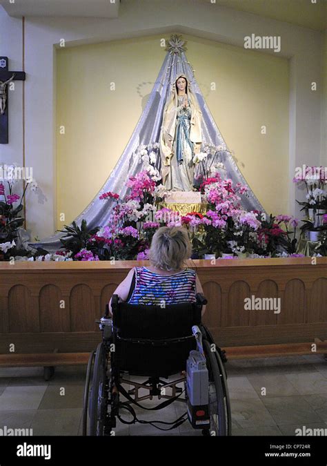 Europe Bosnia and Herzegovina Medjugorje Marian Shrine Church Interior of the Church of St ...