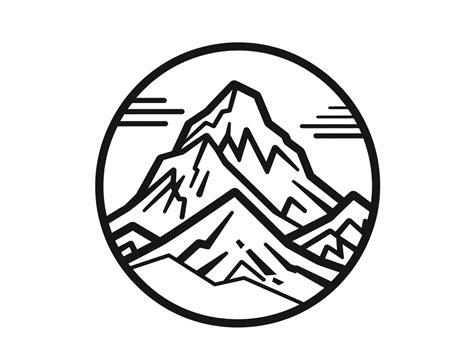 Mountain Landscape To Color - Coloring Page