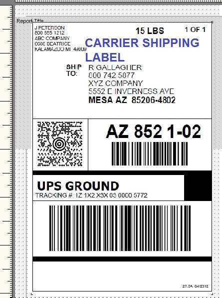 Ups Shipping Label Template - printable label templates | printable label templates