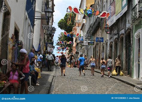 Historic Center in Salvador Editorial Stock Photo - Image of olodum ...