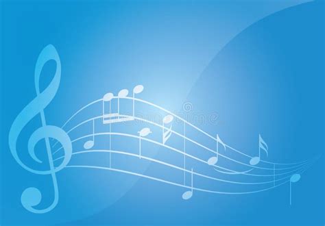 Blue Music Background with Notes - Vector Stock Vector - Illustration ...