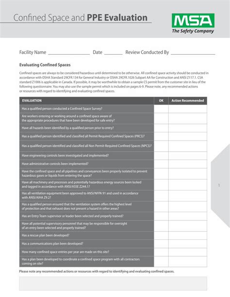 (PDF) Confined Space and PPE Evaluation - DOKUMEN.TIPS