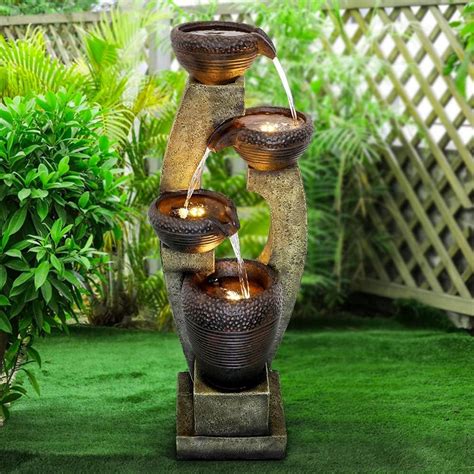 chillscreamni 40” H Modern Outdoor Fountain - 4 India | Ubuy