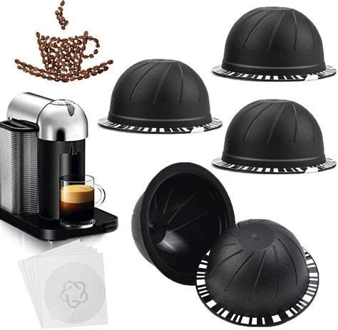 5pcs Reusable Vertuo Pods Refillable Coffee Capsules Vertuo Capsule for ...