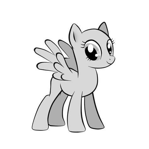 Pegasus pony base female by animepegasus on DeviantArt