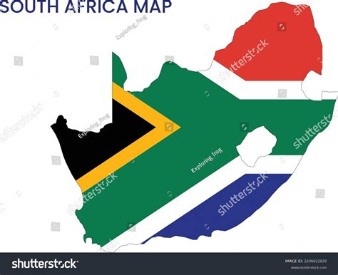 High Detailed Map South Africa Outline Stock Vector (Royalty Free ...