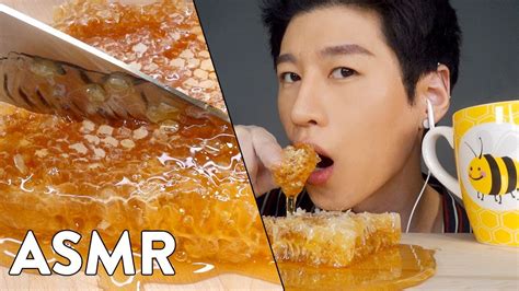 *ASMR* RAW HONEYCOMB (No Talking) STICKY RELAXING Eating Sounds | Zach ...