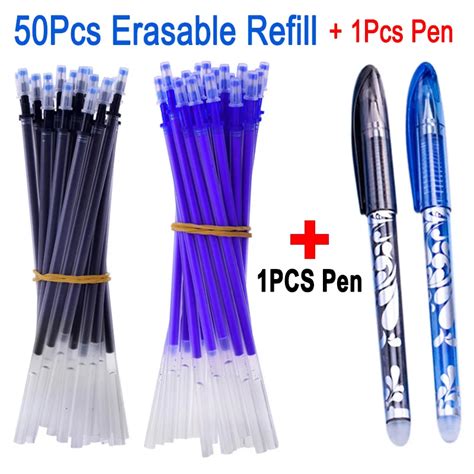 DELVTCH 50Pcs/Set Erasable Pen Refill Rod 0.5mm Erasable Gel Pen Refill ...