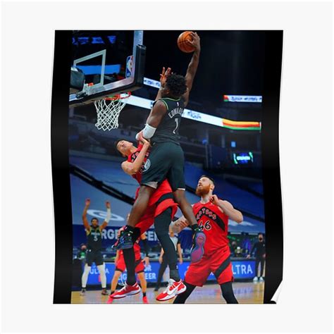 "Anthony Edwards Poster Dunk on Yuta Watanabe Classic " Poster for Sale ...