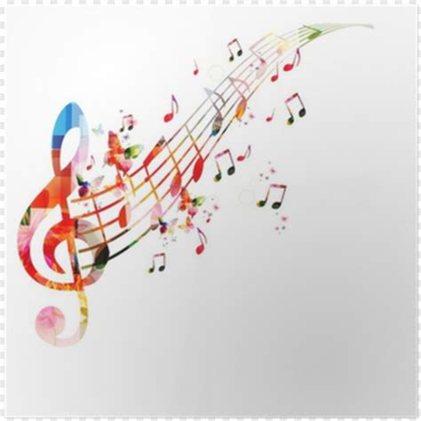 Colourful Music Notes, Colorful Music Symbols, Music Notes, Music Notes Clipart, White Music ...