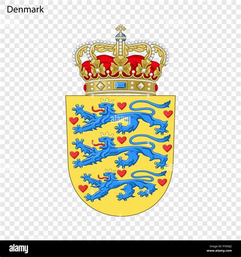 Symbol of Denmark. National emblem Stock Vector Image & Art - Alamy