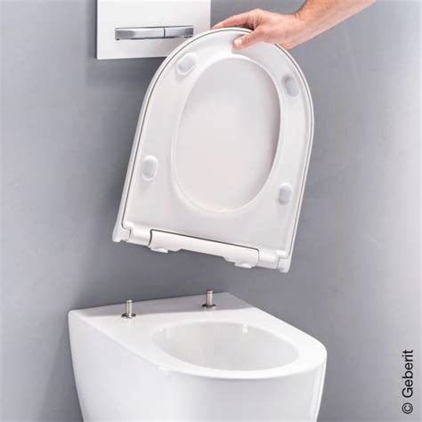 Geberit ONE wall-mounted washdown toilet with toilet seat chrome, with KeraTect - 500202011 ...