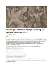 Sumerian Creation Myth.pdf - 26 FEBRUARY, 2019 - 23:01 JOHNBLACK The origins of human beings ...