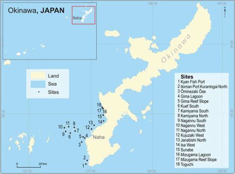 Okinawa Prefecture Okinawa Japan Map