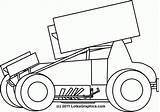 Wingless Sprint Cars Coloring Page Pages sketch template